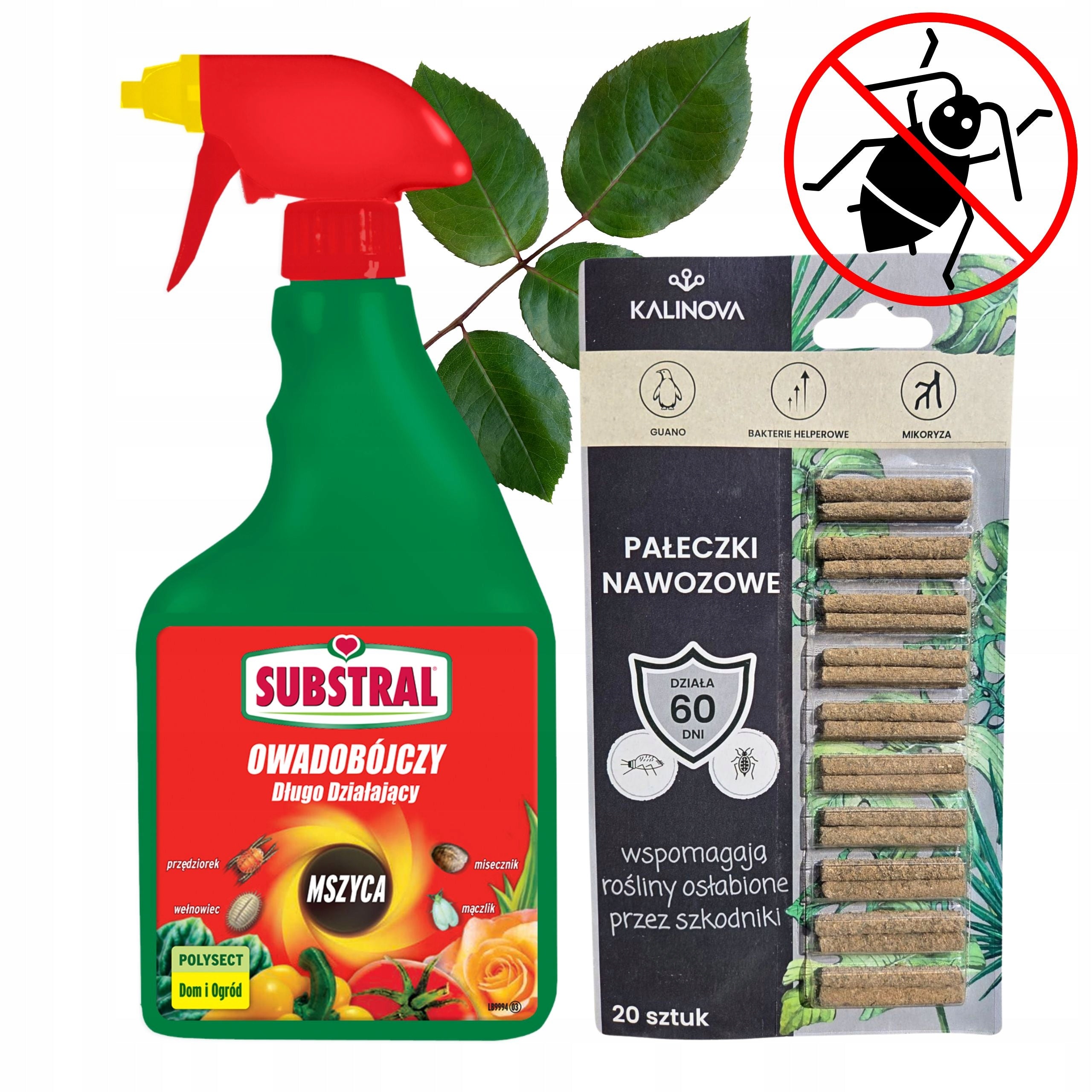 Polysect Spray on Aphids Yarns 750ml + Chopsticks for Pests 20pcs.