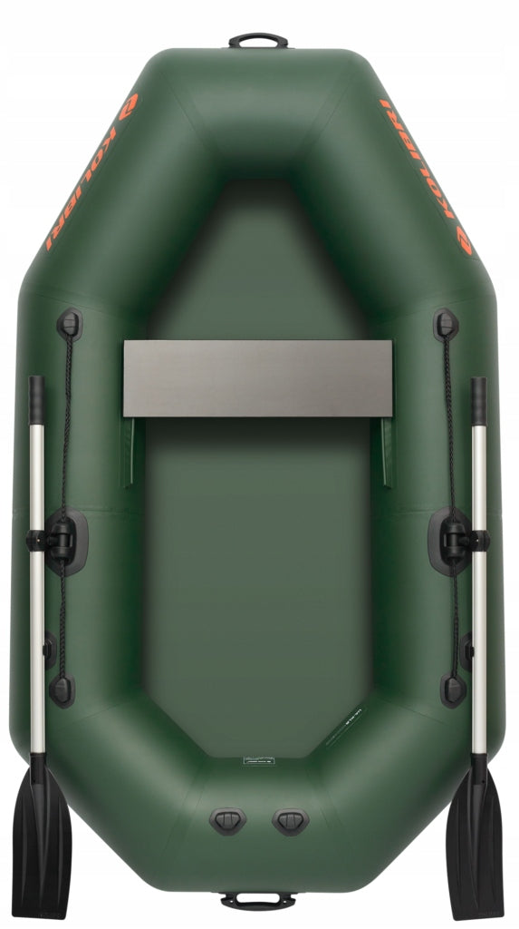 Pontoon Kolibri K-220TL with rolled floor, transom and fender bar green EAN (GTIN) 5905369800108