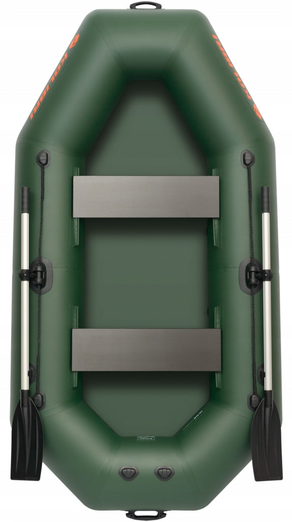 Pontoon Kolibri K-240TL with rolled floor, transom and fender bar green EAN (GTIN) 5905369800177