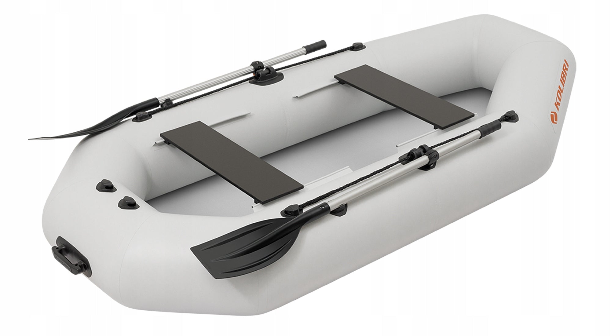 Pontoon Kolibri K-260TL PP with full floor transom fender bar light grey