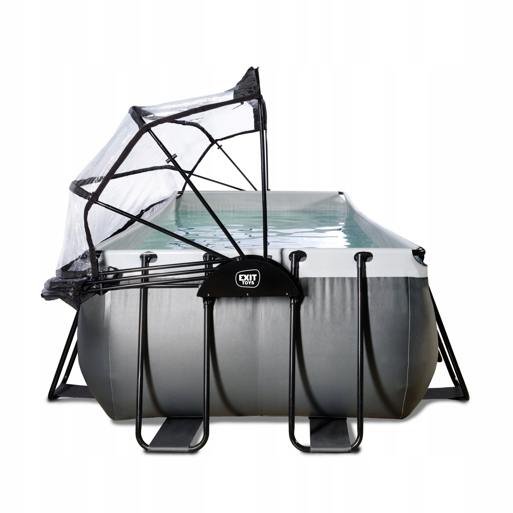 Pool Black Leather EXIT 400x200x100cm with sand filter pump and dome Manufacturer code 30.37.42.20