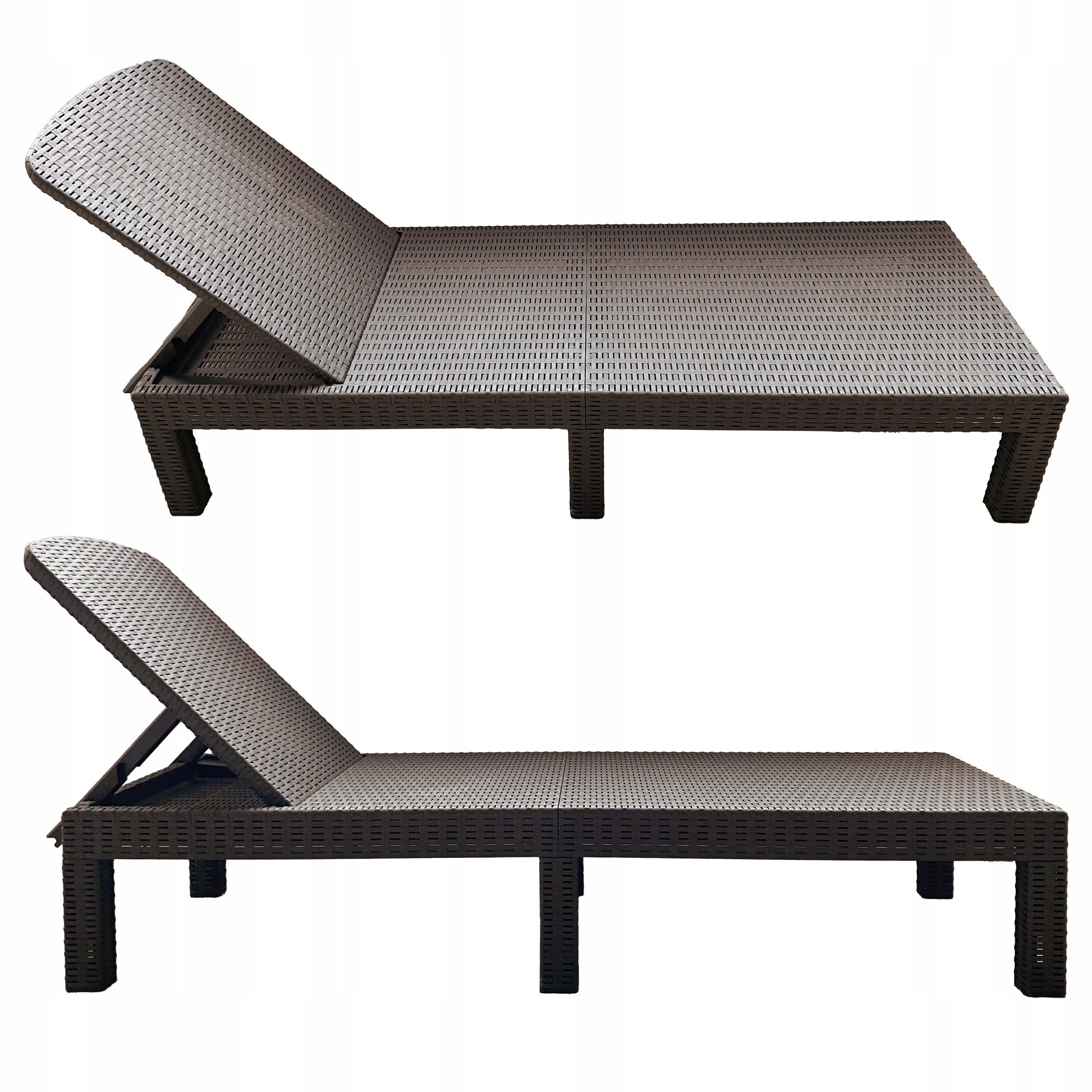 Pool Sun Lounger Garden Terrace Couch Suitcase Folding Adjustable Beach Model Leżak składany PREMIUM