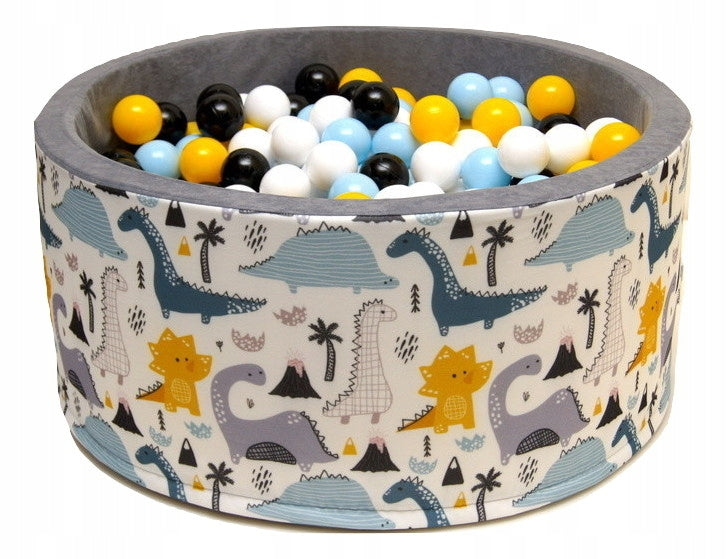Pool dry round with balls - 90x40CM 200 balls