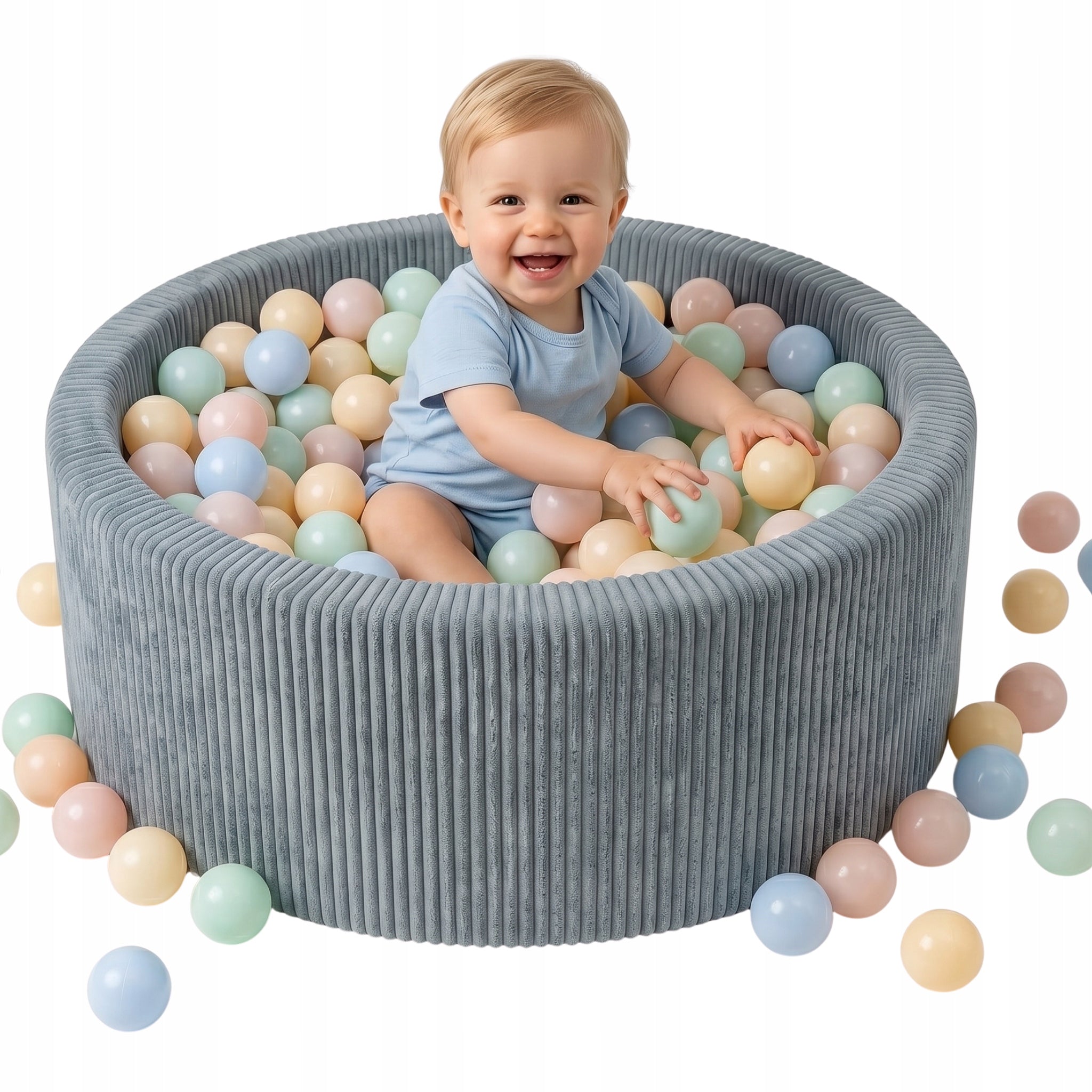 Pool with balls 90x30 cm CORDUROY 200 balls for children for home garden nursery