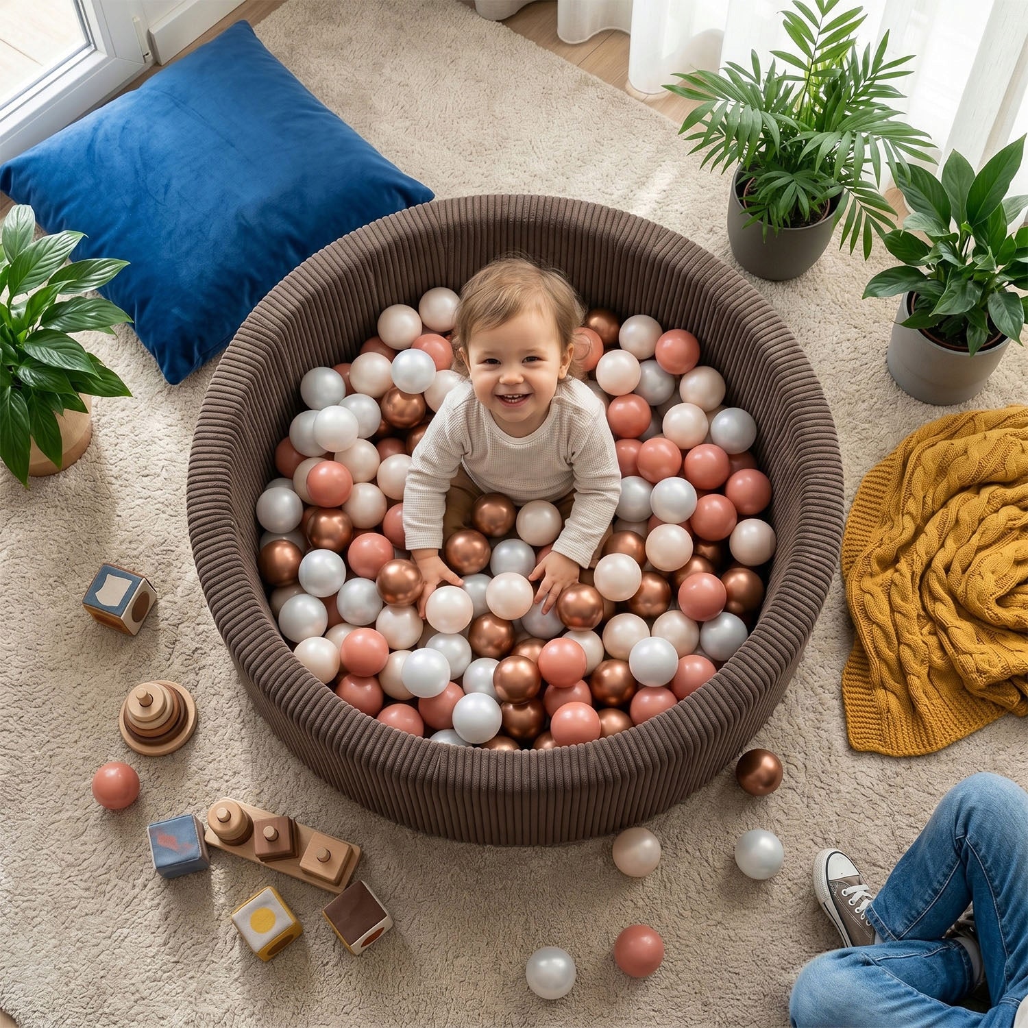 Pool with balls 90x30cm 200 balls playpen CE Polish Packaging status original
