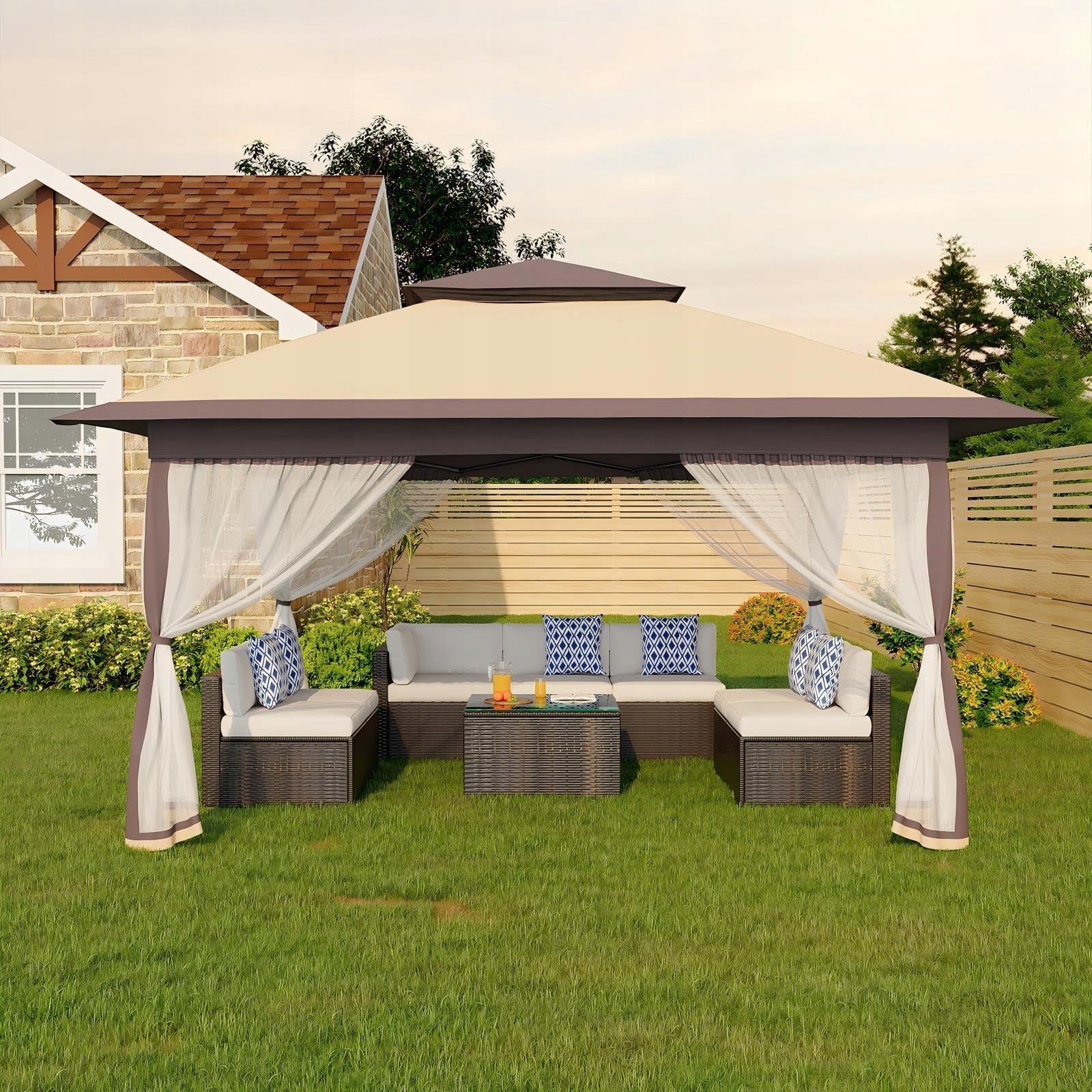 Pop Up Gazebo Canopy Tent One-Push Setup with 4 SandBags 3m*3m Manufacturer code CA-TN-01