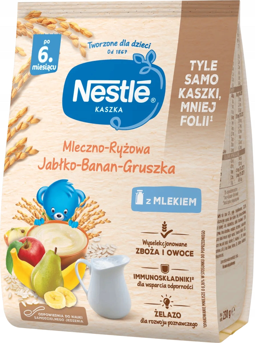 Porridge Nestlé milk and rice banana apple pear after 6 months 230g