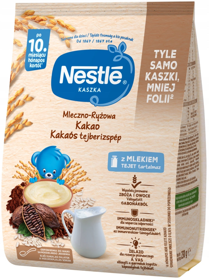 Porridge Nestlé milk-rice cocoa for children after 10 months 230 g