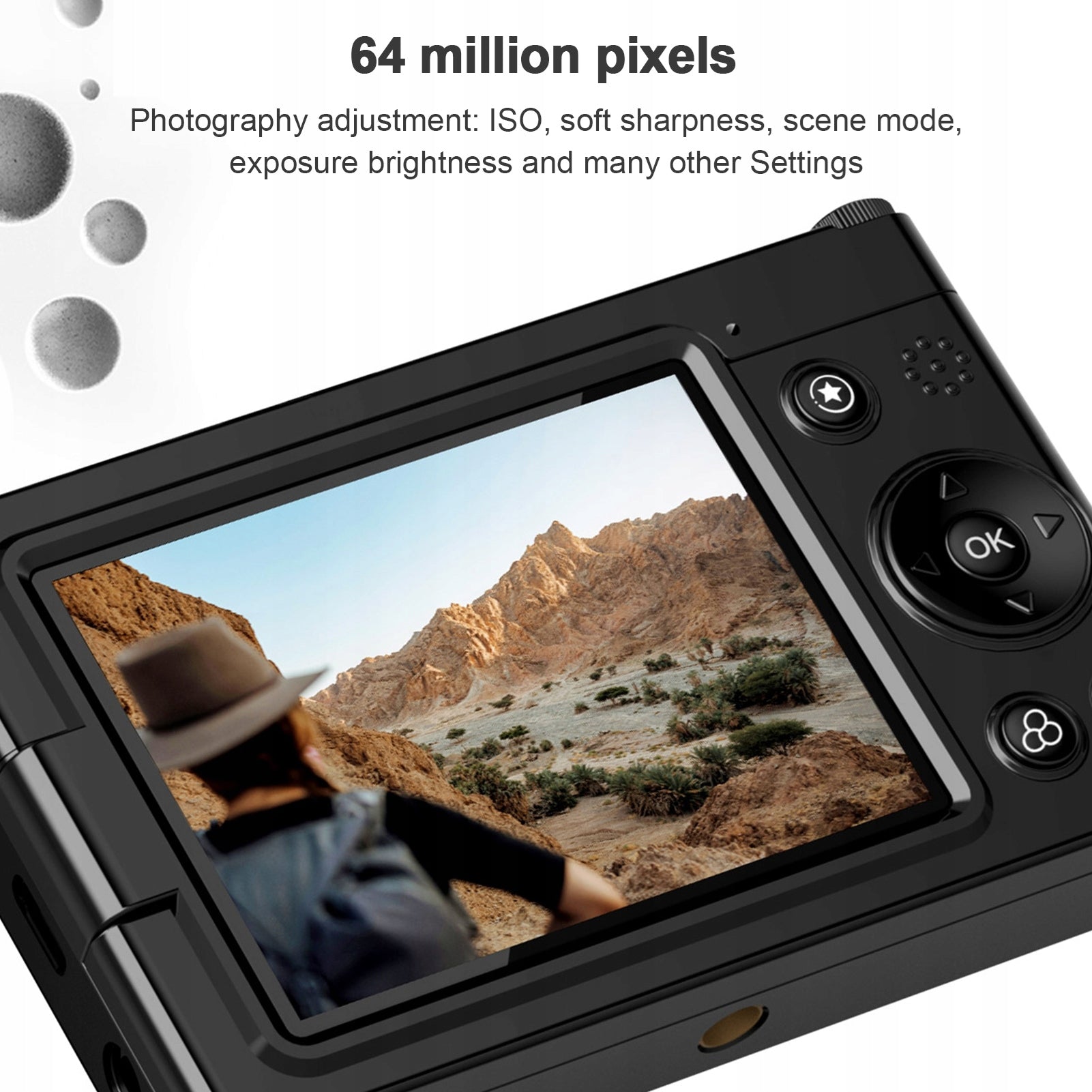Portable 4K CCD Digital Camera 64MP 2,83 DO Digital Video Camera Brand no brand