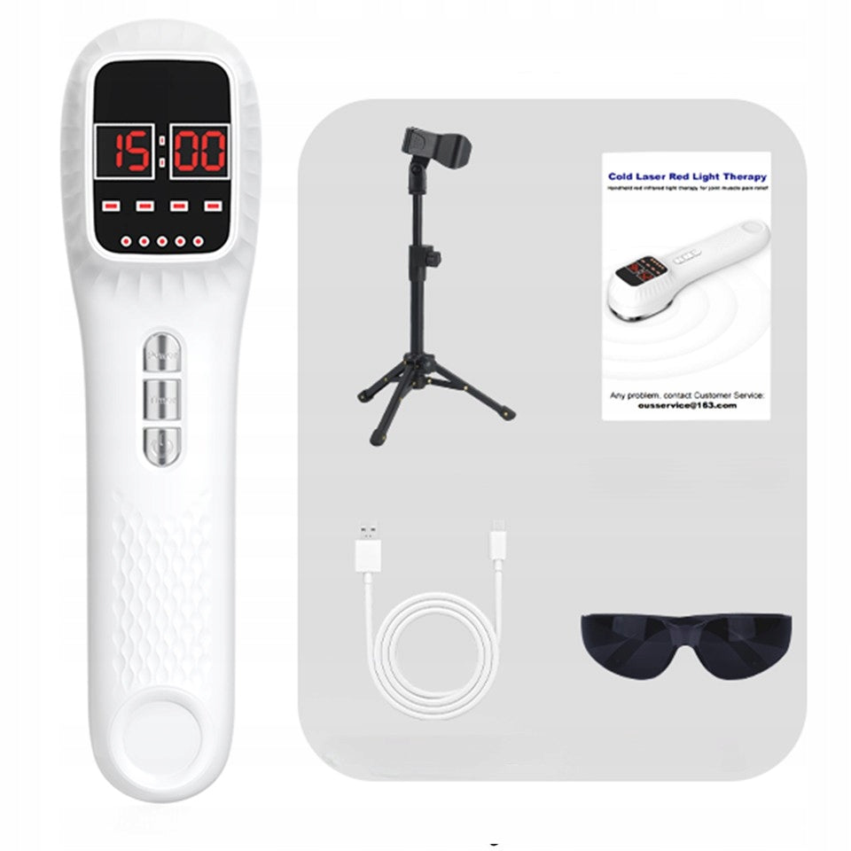 Portable 650nm 808nm LED Device For Skin Care And Muscle Relaxation.