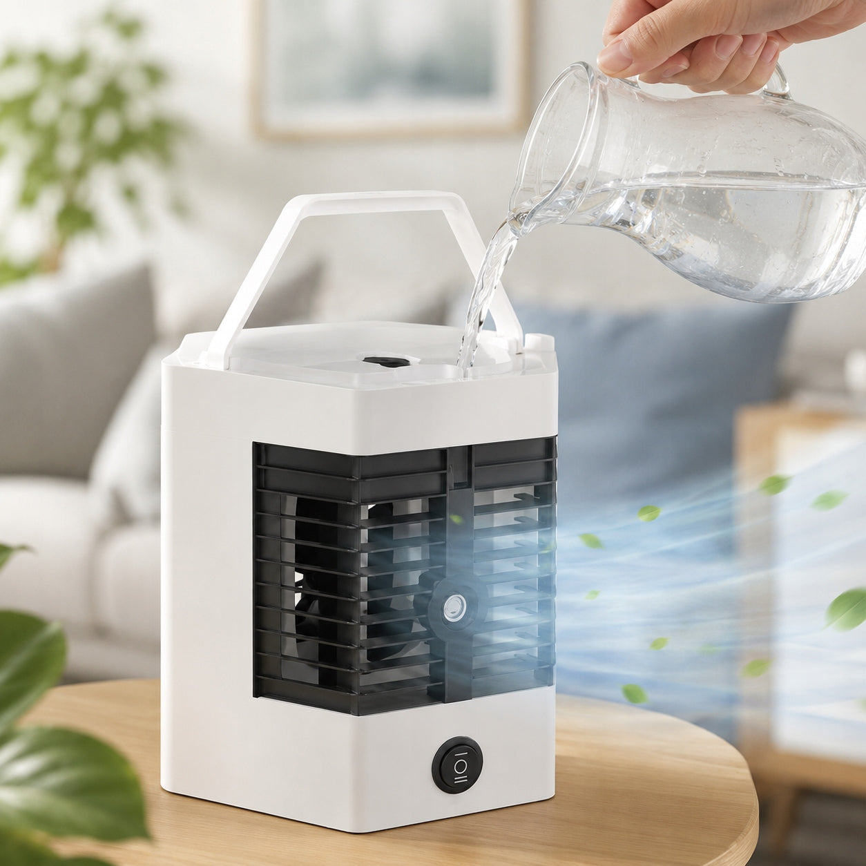 Portable Air Conditioner - 3-in-1 - Mist Fan - Humidifier - Desktop Cooler Range of energy efficiency classes A+ - F