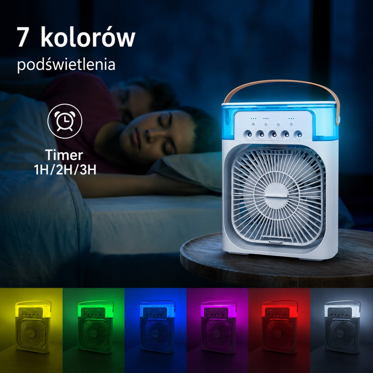 Portable Air Conditioner Desk Water Humidifier LED Aromatherapy Brand DDK