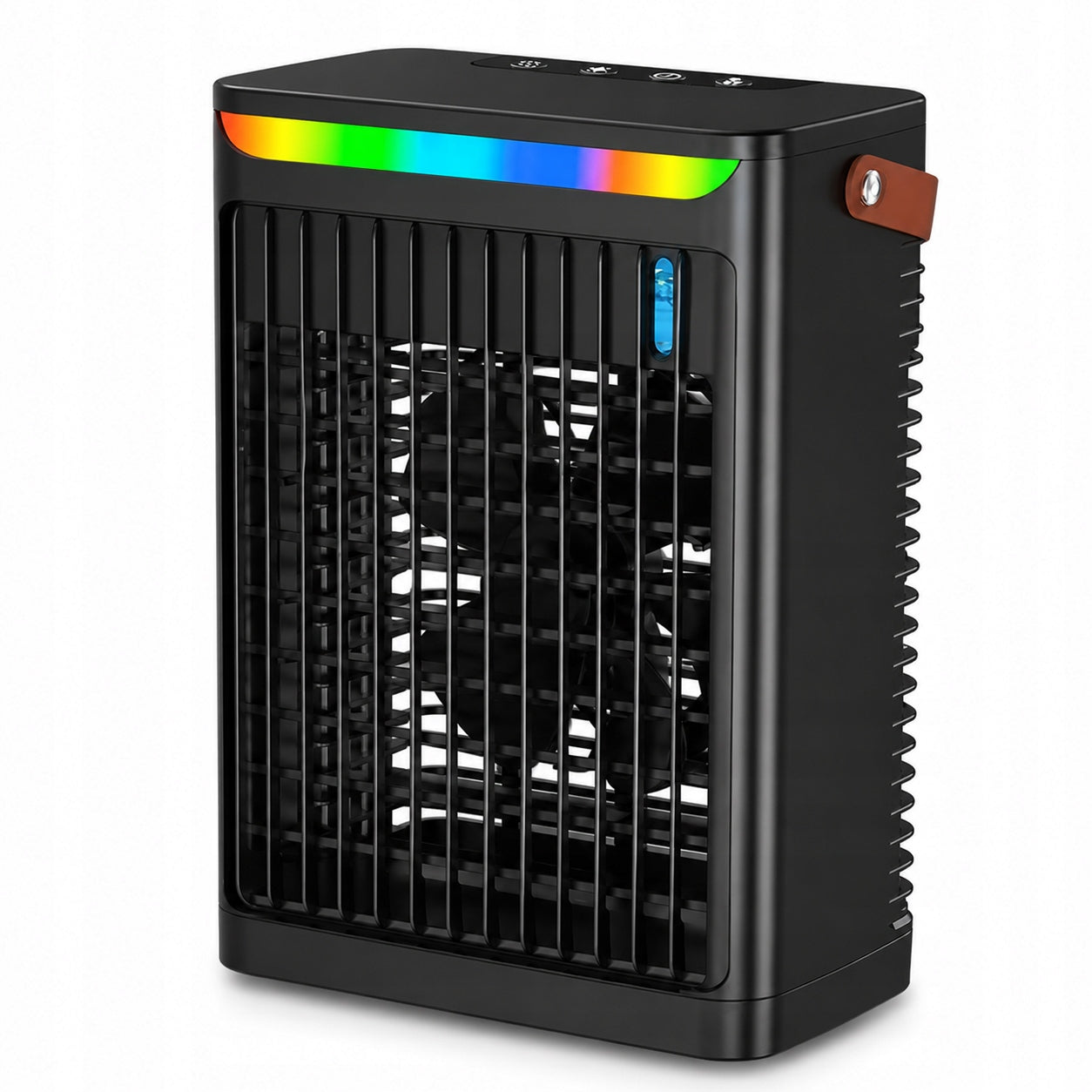 Portable Air Conditioner Fan 680ml USB Humidifier 5Speeds Night Light BLack Packaging status original