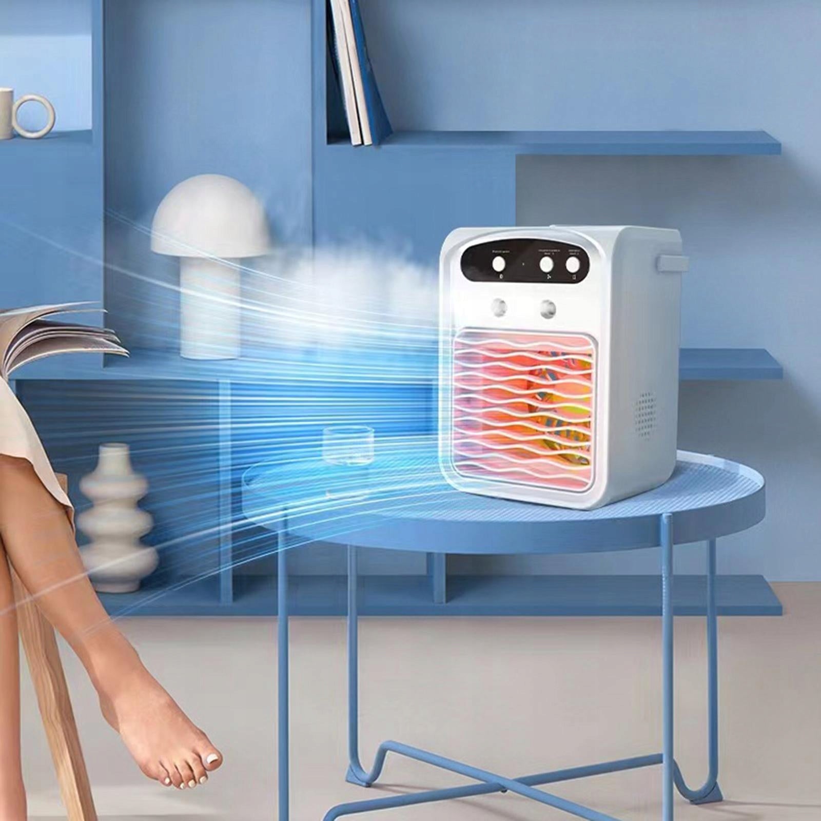 Portable Air Conditioner Powerful Personal Fan with Night Light Low White Packaging status original