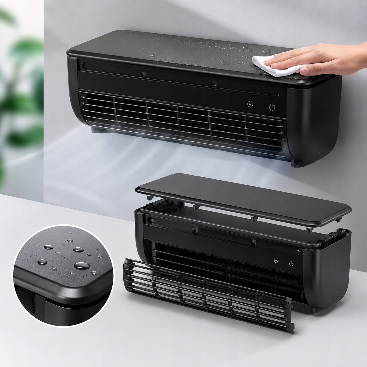 Portable Air Conditioner, Remote-Controlled Mist Cooling,Desk/Wall Dual-Use Model SD52