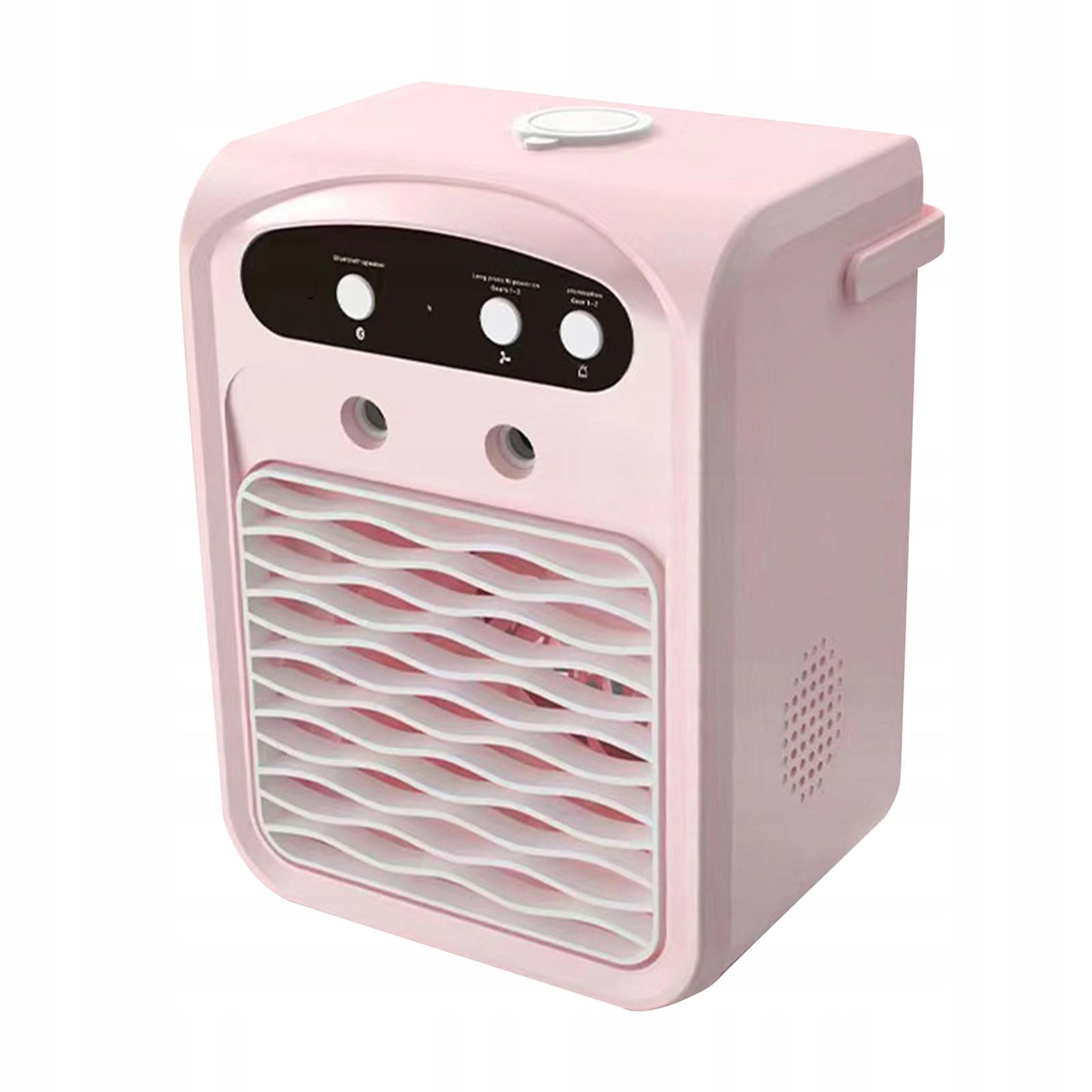 Portable Air Conditioner USB Rechargeable Professional Silent Air Pink Authorized representative allegro.pl107