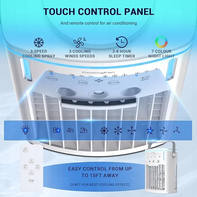 Portable Air Conditioners, 3 Speeds 3 Cool Modes Personal Quiet Cooling Fan Brand no brand