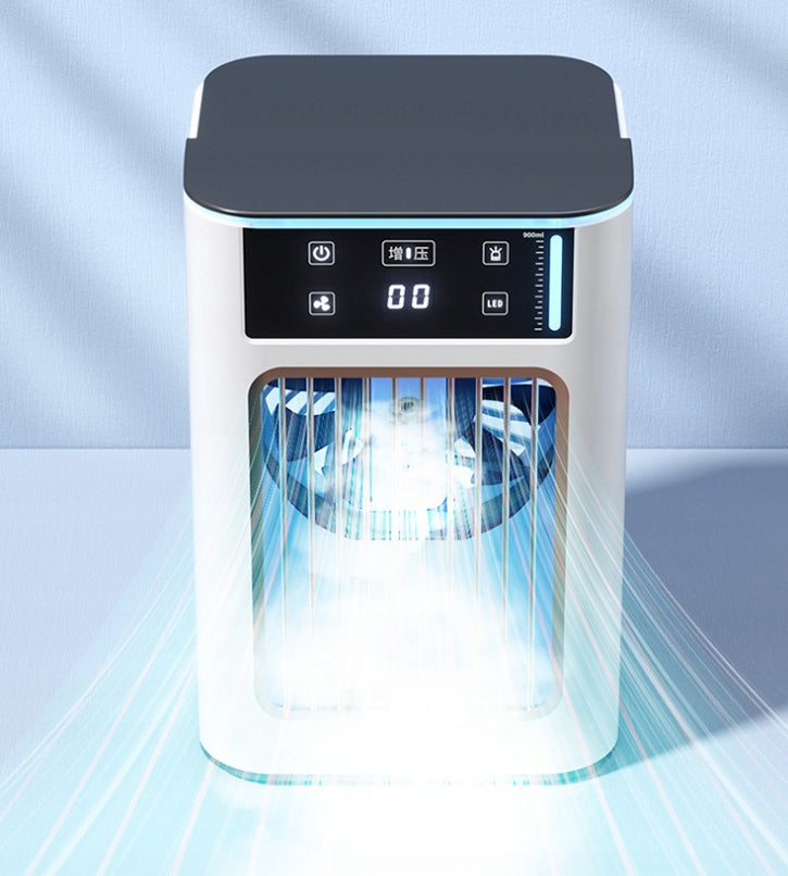 Portable Air Cooler 900ml USB 3 Speeds Mist Fan LED Light Ice Tray Range of energy efficiency classes A - G
