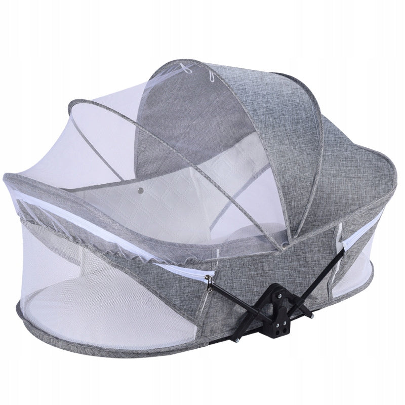 Portable Baby Travel Cot with Mosquito Net, Folding