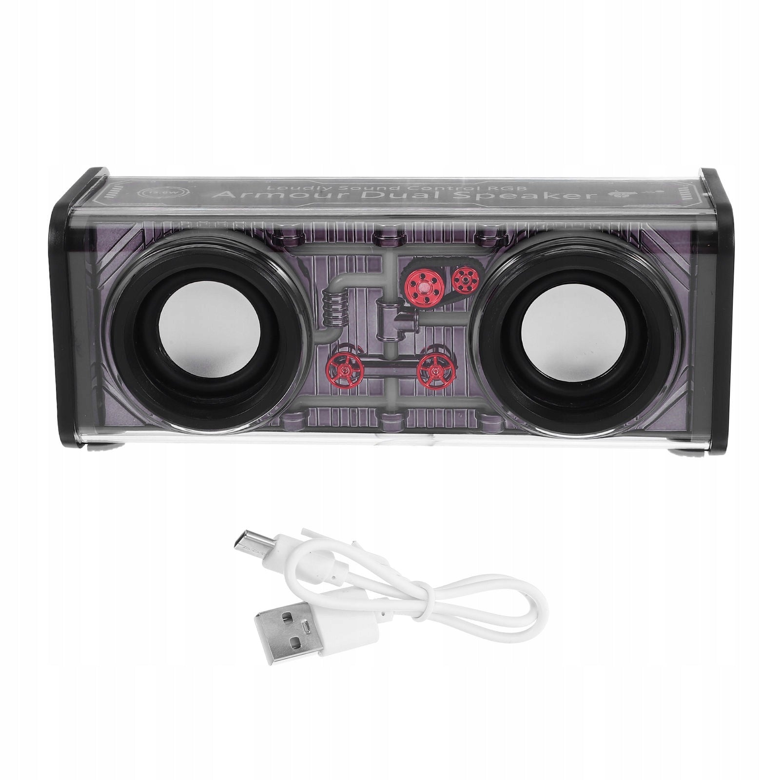 Portable Bass Speaker with Transparent Shell for Outdoor Adventures