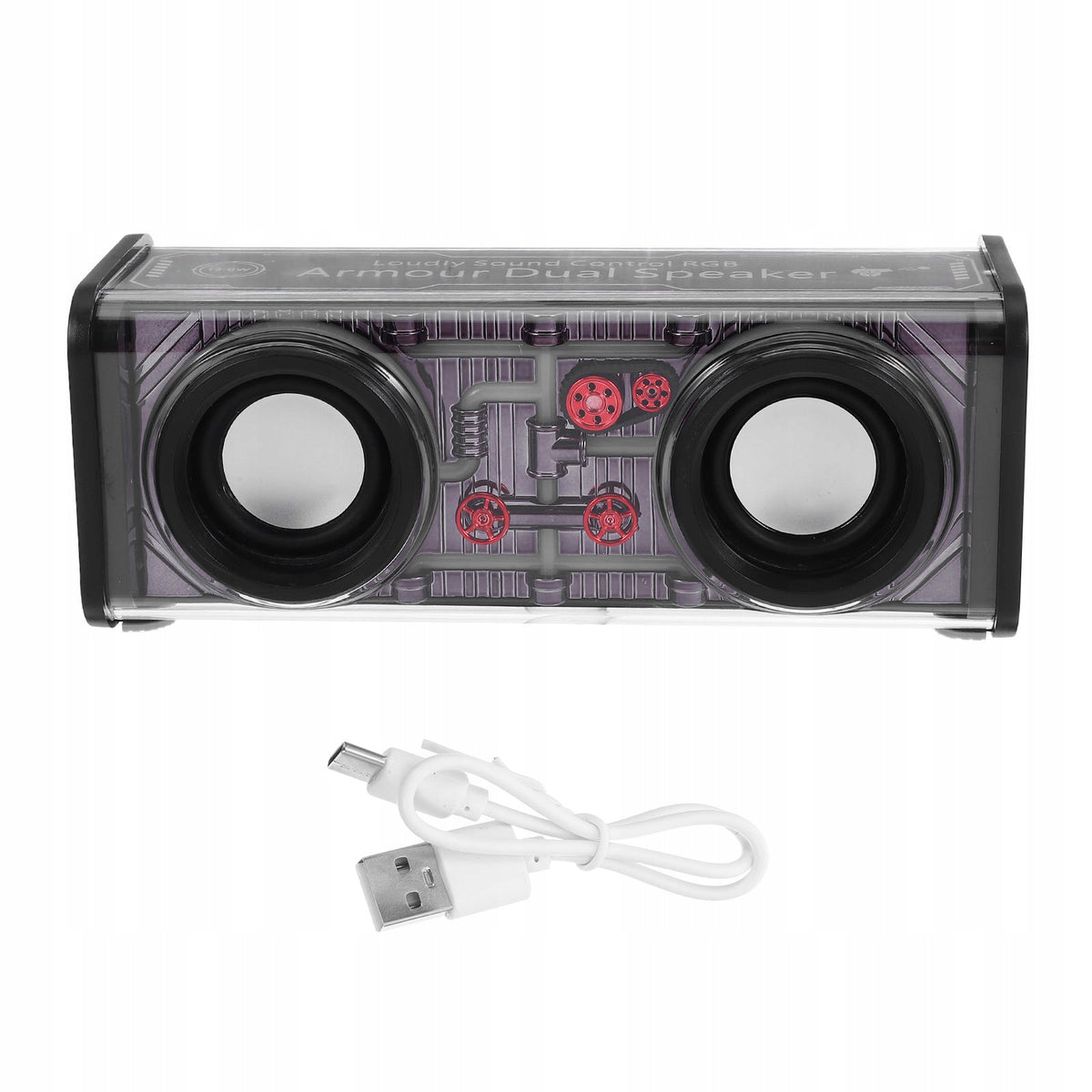 Portable Bass Speaker with Transparent Shell for Outdoor Adventures