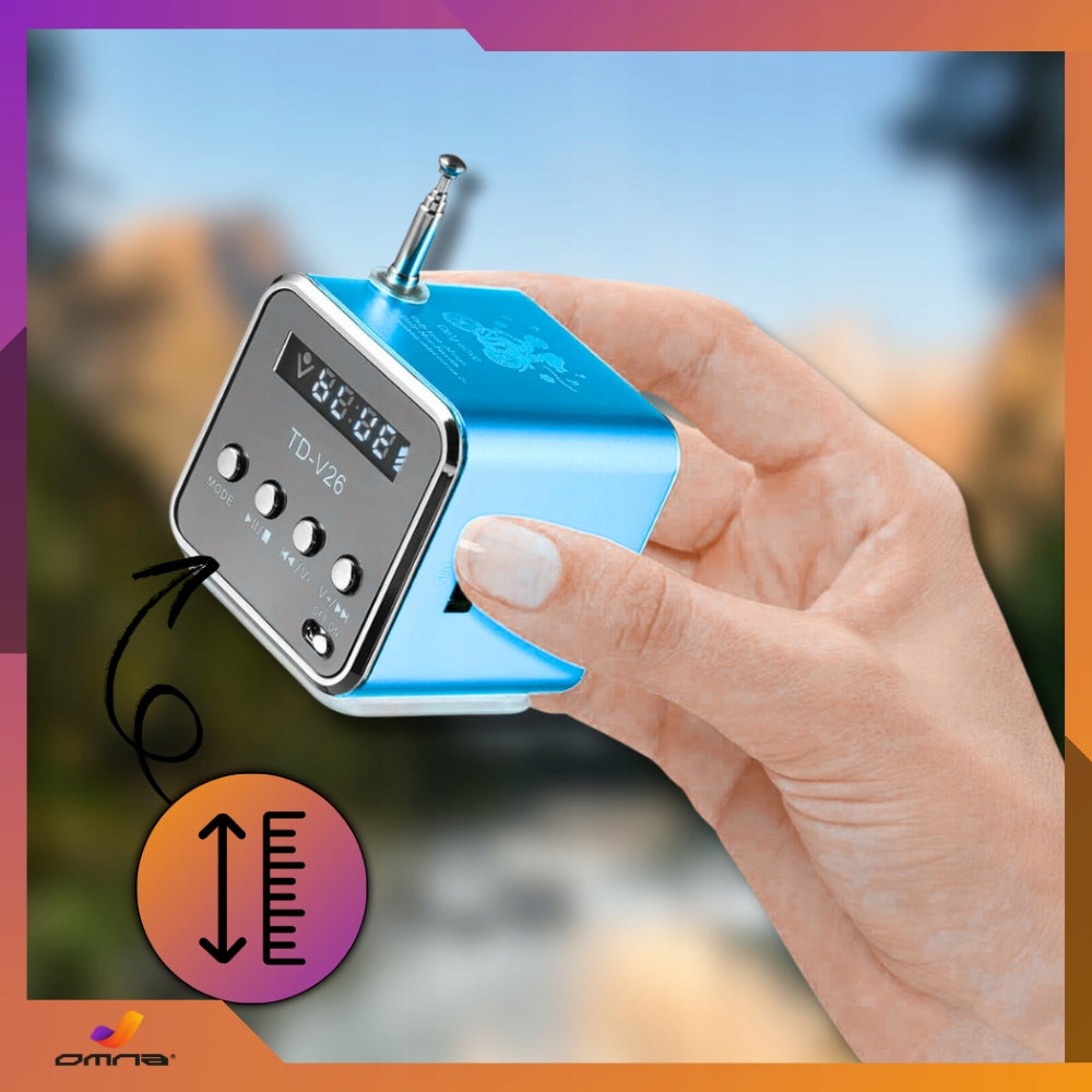 Portable Battery Operated FM Radio with FM Led Speaker USB Kitchen Radio Manufacturer code TD-V26