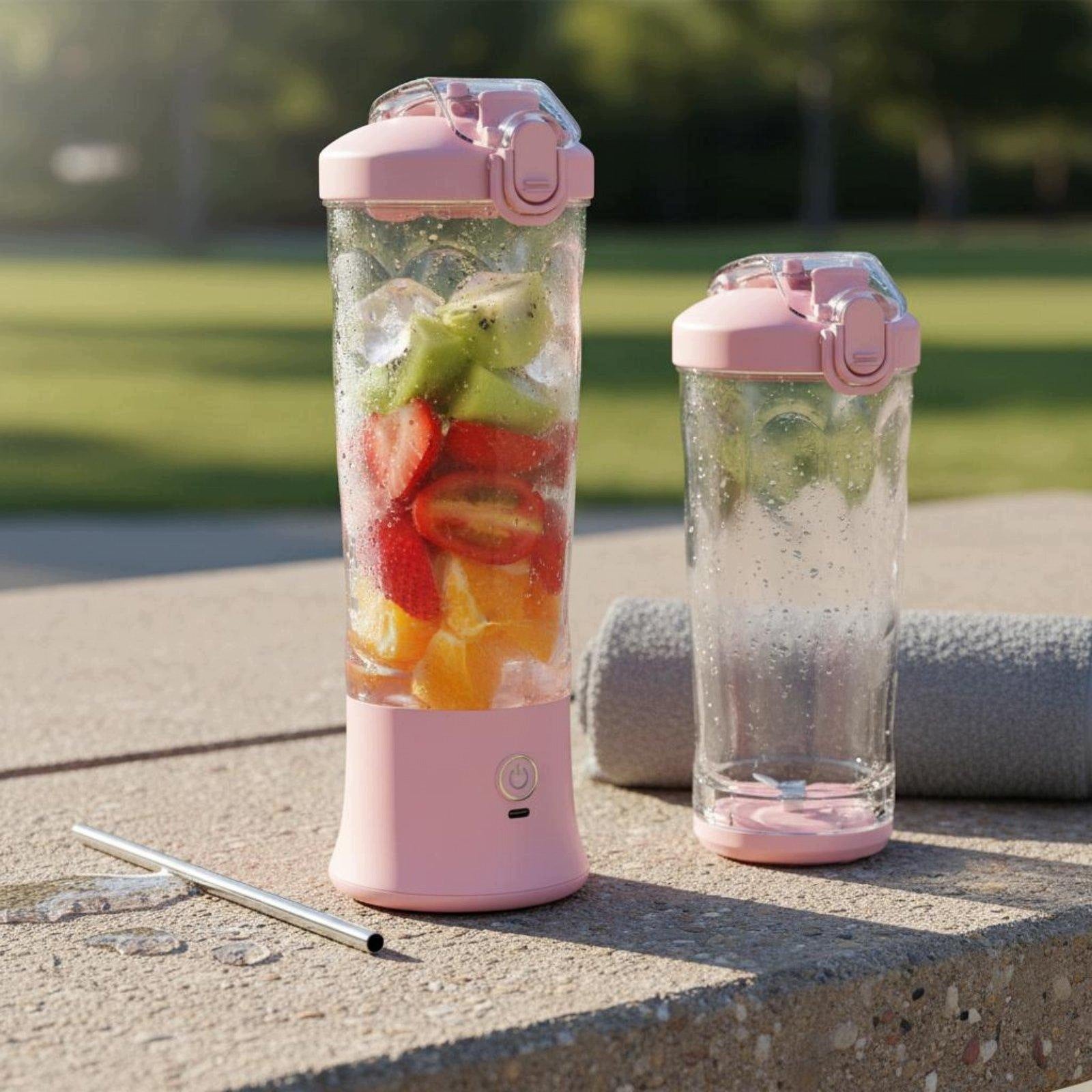 Portable Blender Large Capacity 600ml Electric Juicer Ice Crushing White Brand no brand