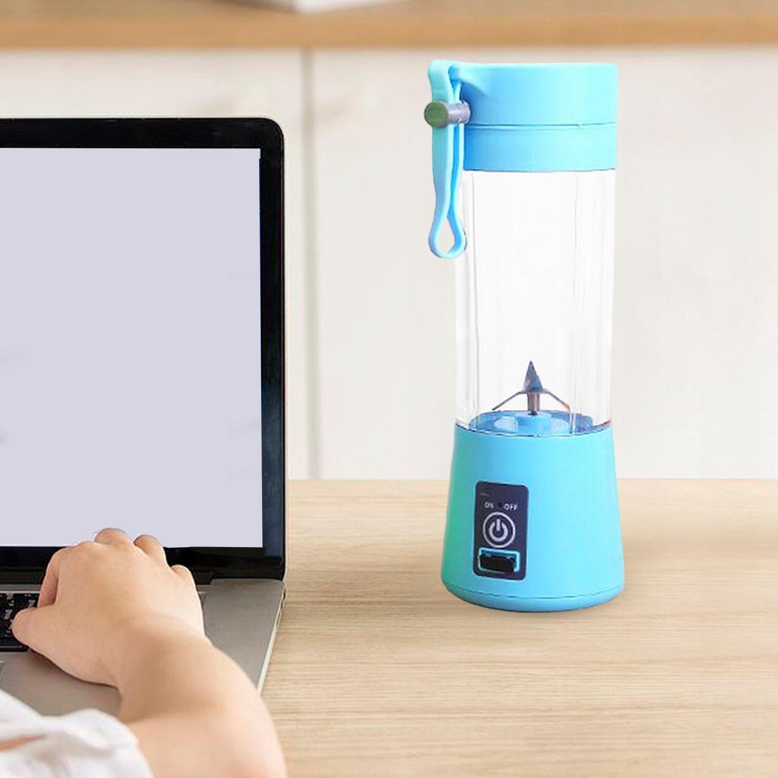 Portable Blender Rechargeable Smoothies Shakes Mixer Fruit Machine Blue