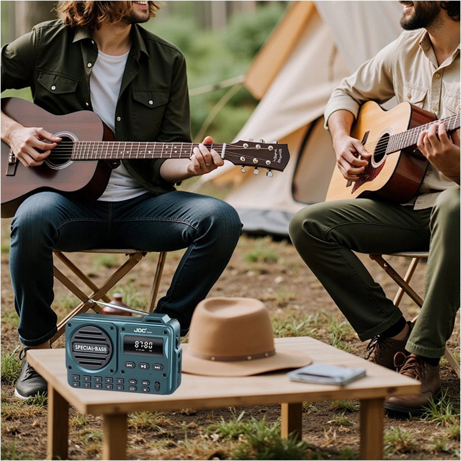 Portable Bluetooth FM Radio With TF Input And Microphone JOC H456BT 1200mAh Packaging status original