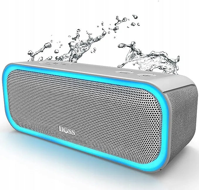 Portable Bluetooth Speaker 20W DOSS LED Lights Silver