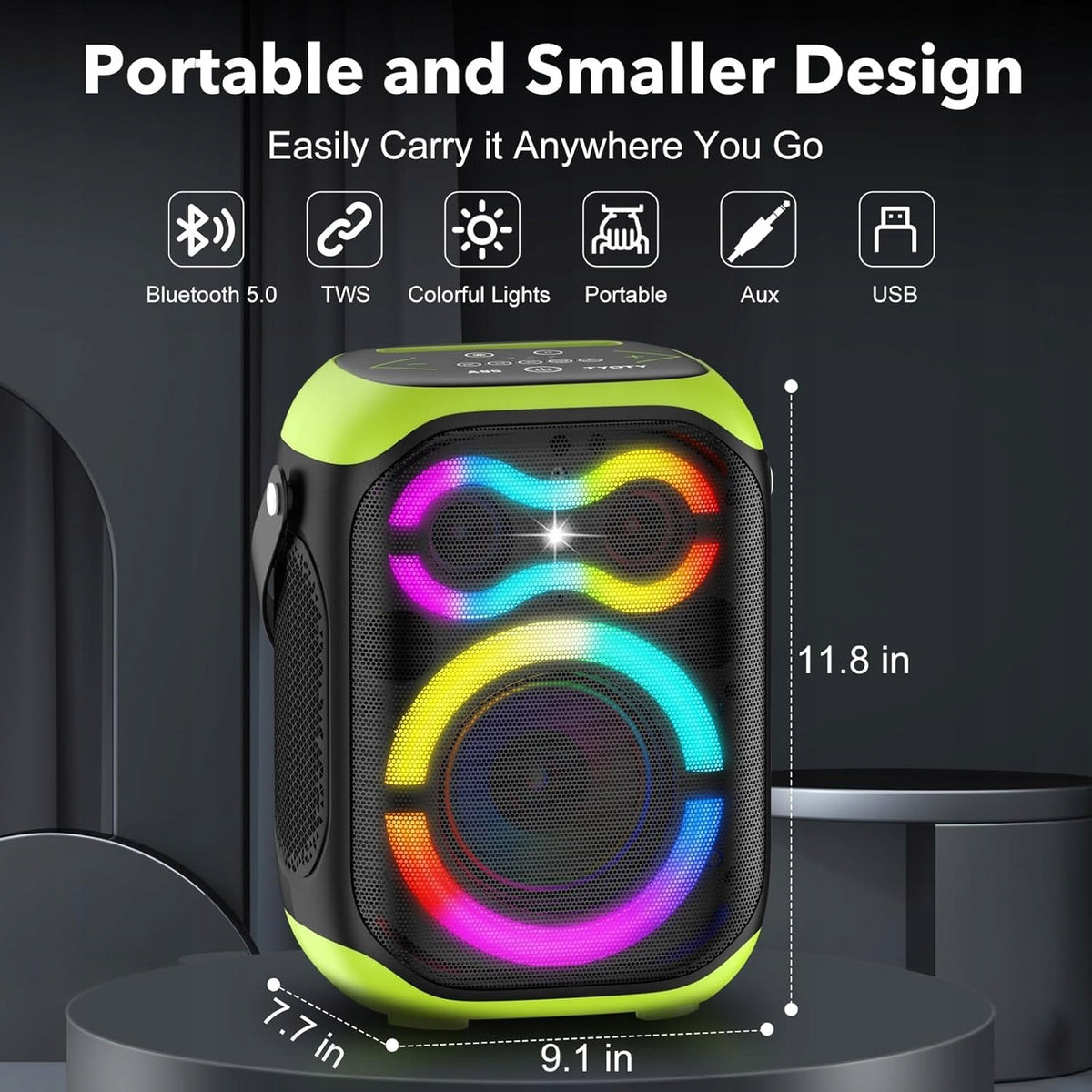 Portable Bluetooth Speaker, 80W,Boombox Home Party with LED Subwoofer Manufacturer code TYOTY A95 głośnik przenośny bluetooth