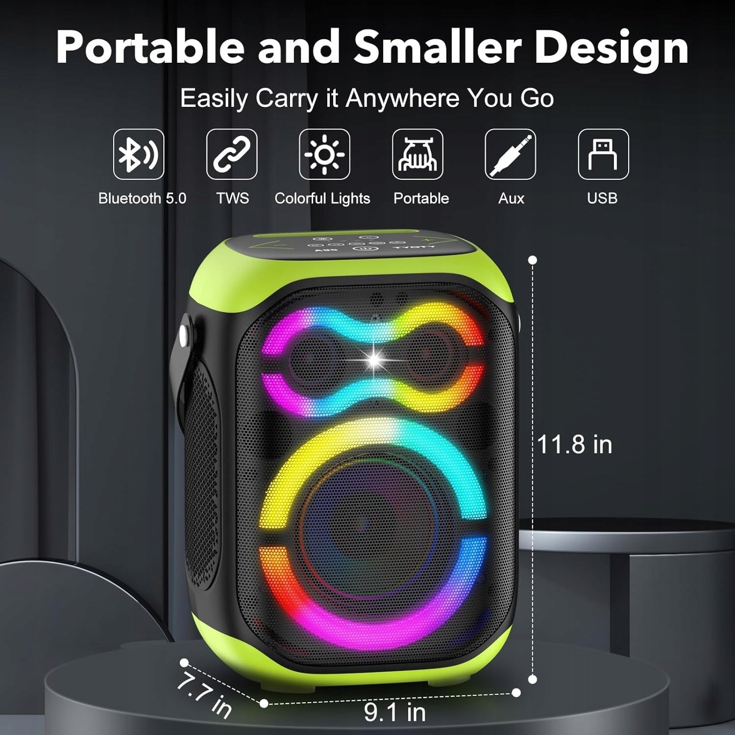 Portable Bluetooth Speaker, 80W,Boombox Home Party with LED Subwoofer Manufacturer code TYOTY A95 głośnik przenośny bluetooth