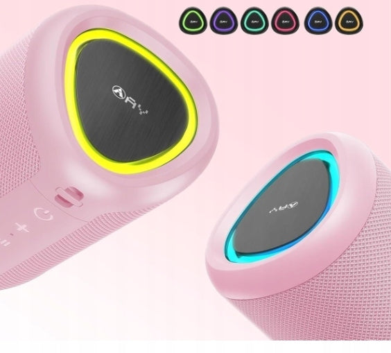 Portable Bluetooth Speaker AY-SPKA46 with LED Backlight – Pink Packaging status original