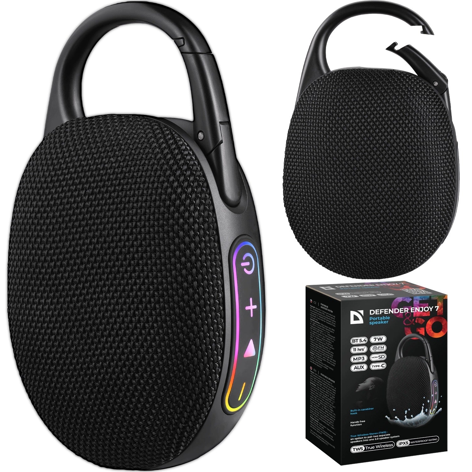 Portable Bluetooth Speaker DEFENDER Enjoy7 Small Radio TWS 12h MicroSD IPX5