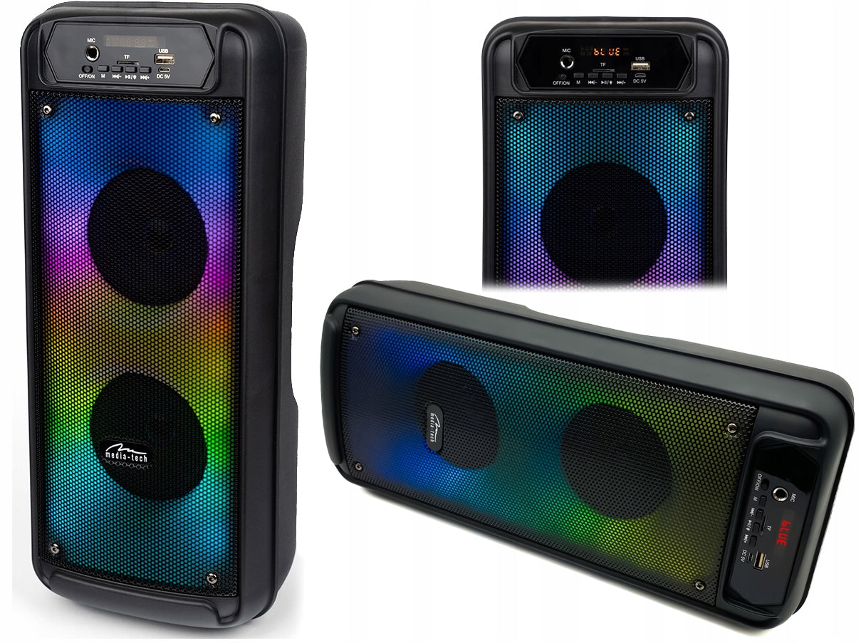 Portable Bluetooth Speaker MediaTech Flamebox Up USB AKU RADIO FM LED 600W Manufacturer code MT3177