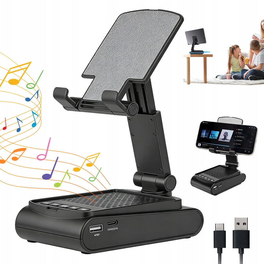 Portable Bluetooth Speaker with Phone Stand Holder Powerbank 1500mAh