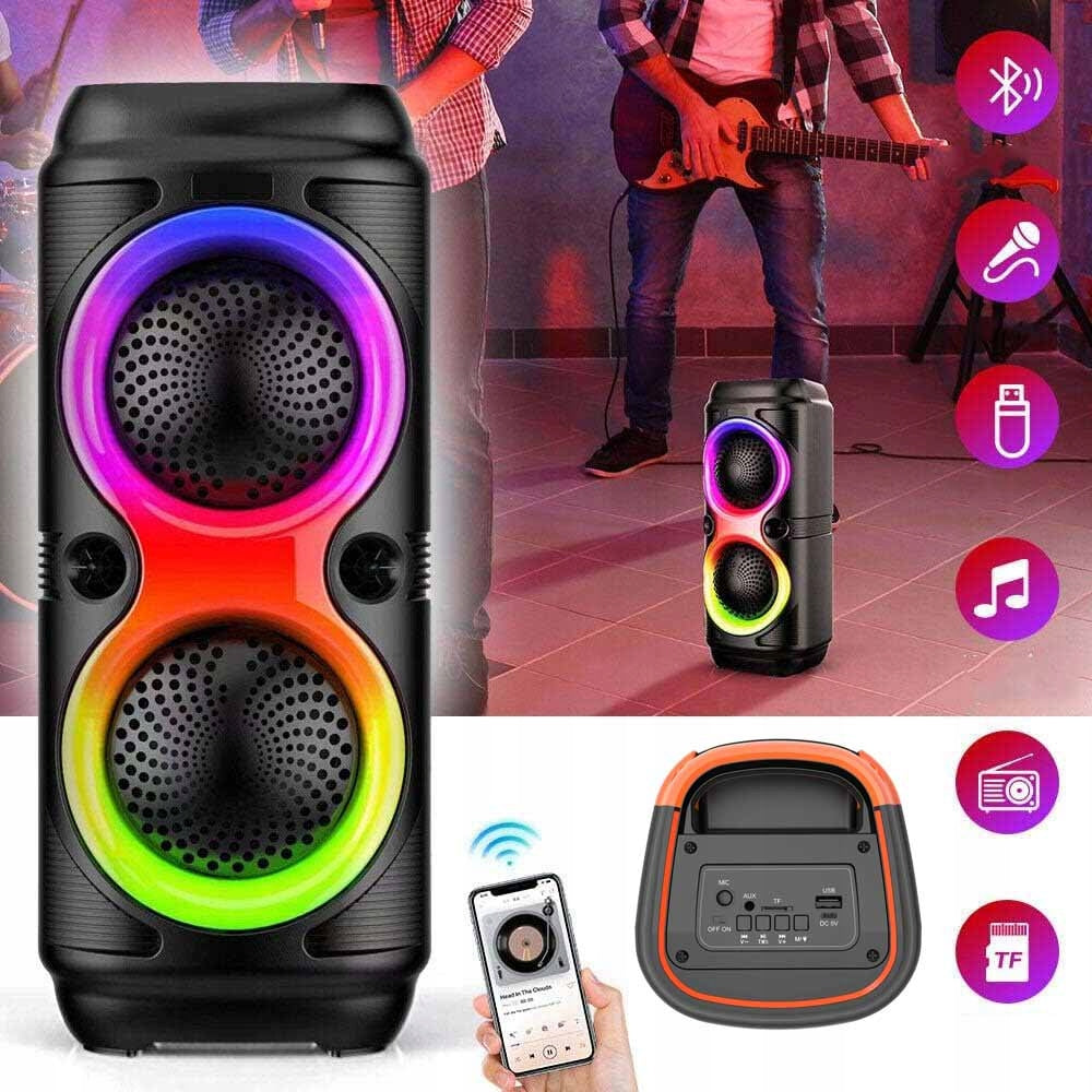 Portable Bluetooth Wireless Speaker with RGB Subwoofer and Microphone Packaging status original