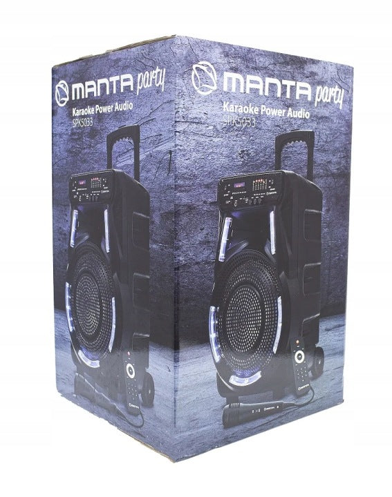 Portable Bluetooth speaker Karaoke with microphone Manta SPK5033 black 40 W Brand Manta