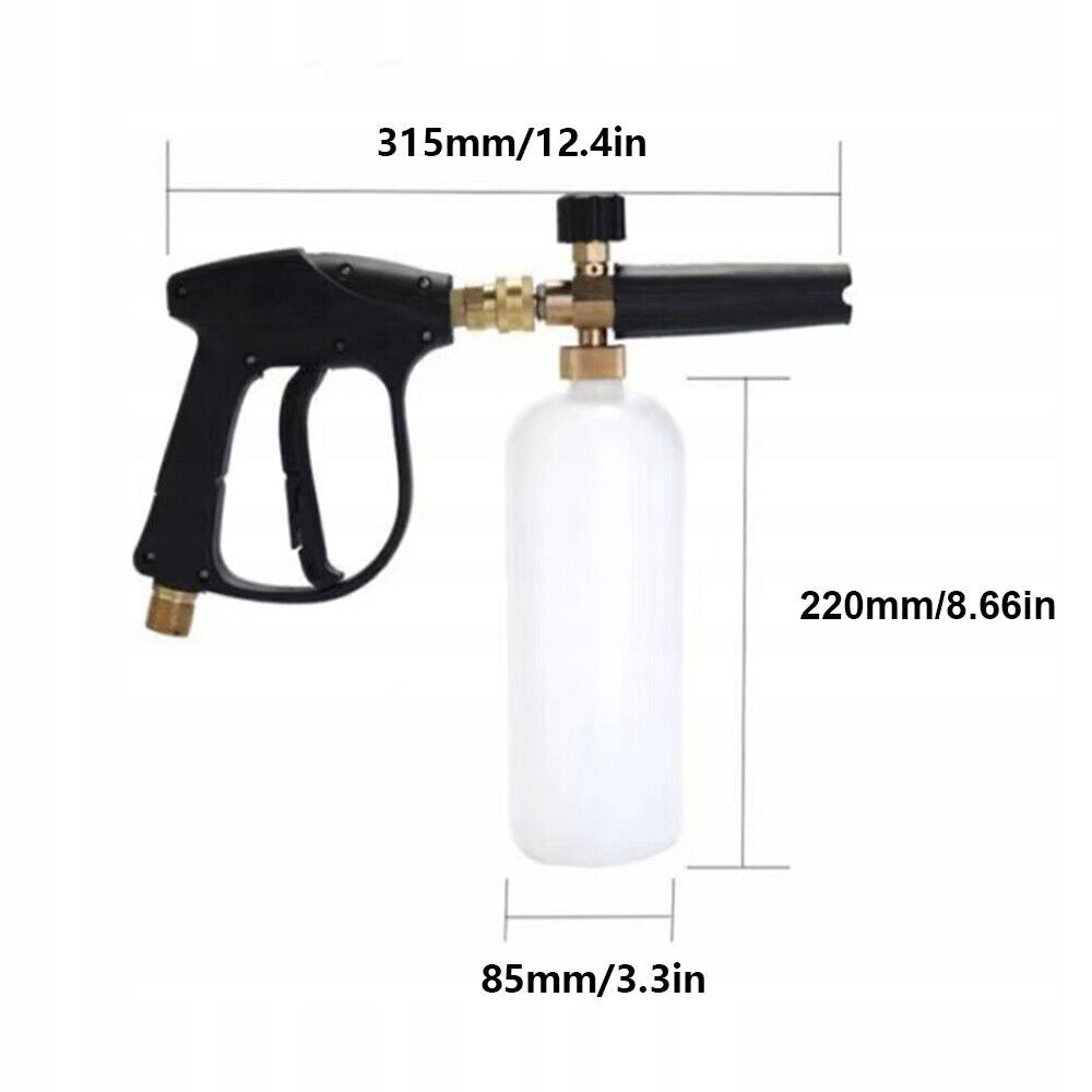 Portable Car Wash Gun With 1l Foam Container 5 Nozzles 1/4" Packaging status original