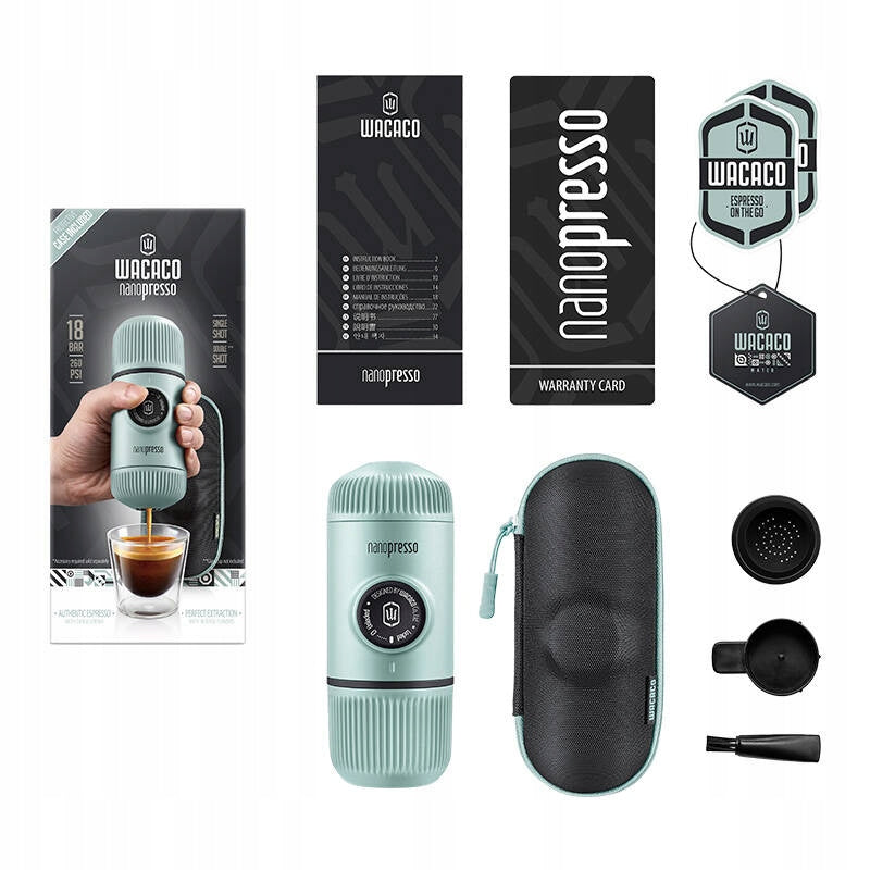Portable Coffee Maker Wacaco Nanopresso Arctic Blue + Compact Case EAN (GTIN) 4897066230344