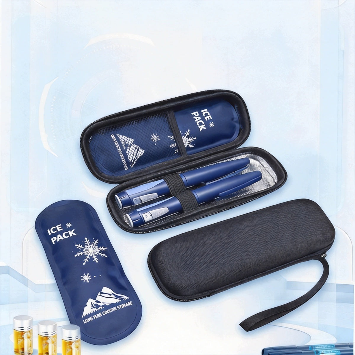 Portable Cooling Insulin Bag with 2 Cooling Cartridges Manufacturer of a medical device 4058812919306