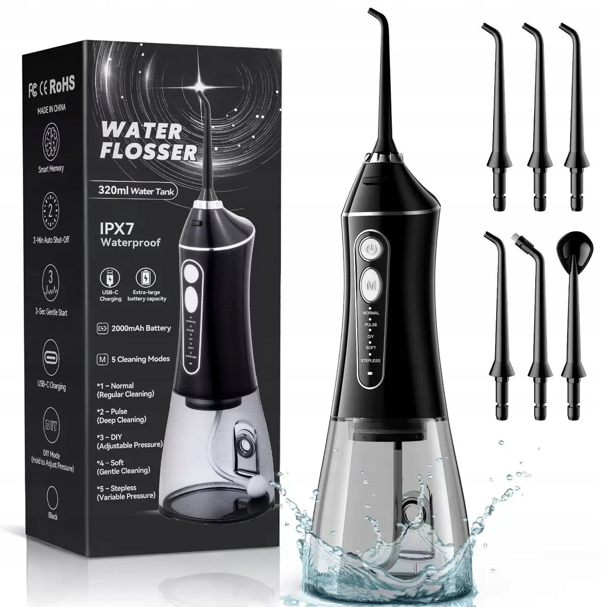 Portable Cordless Oral Irrigator Rechargeable Travel Irrigation Cleaner
