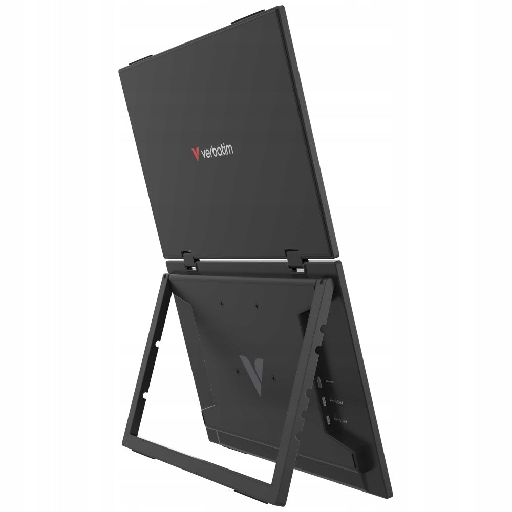 Portable Dual Monitor 15.6" Verbatim 1080p FHD VESA USB-C with Stand Brand Verbatim