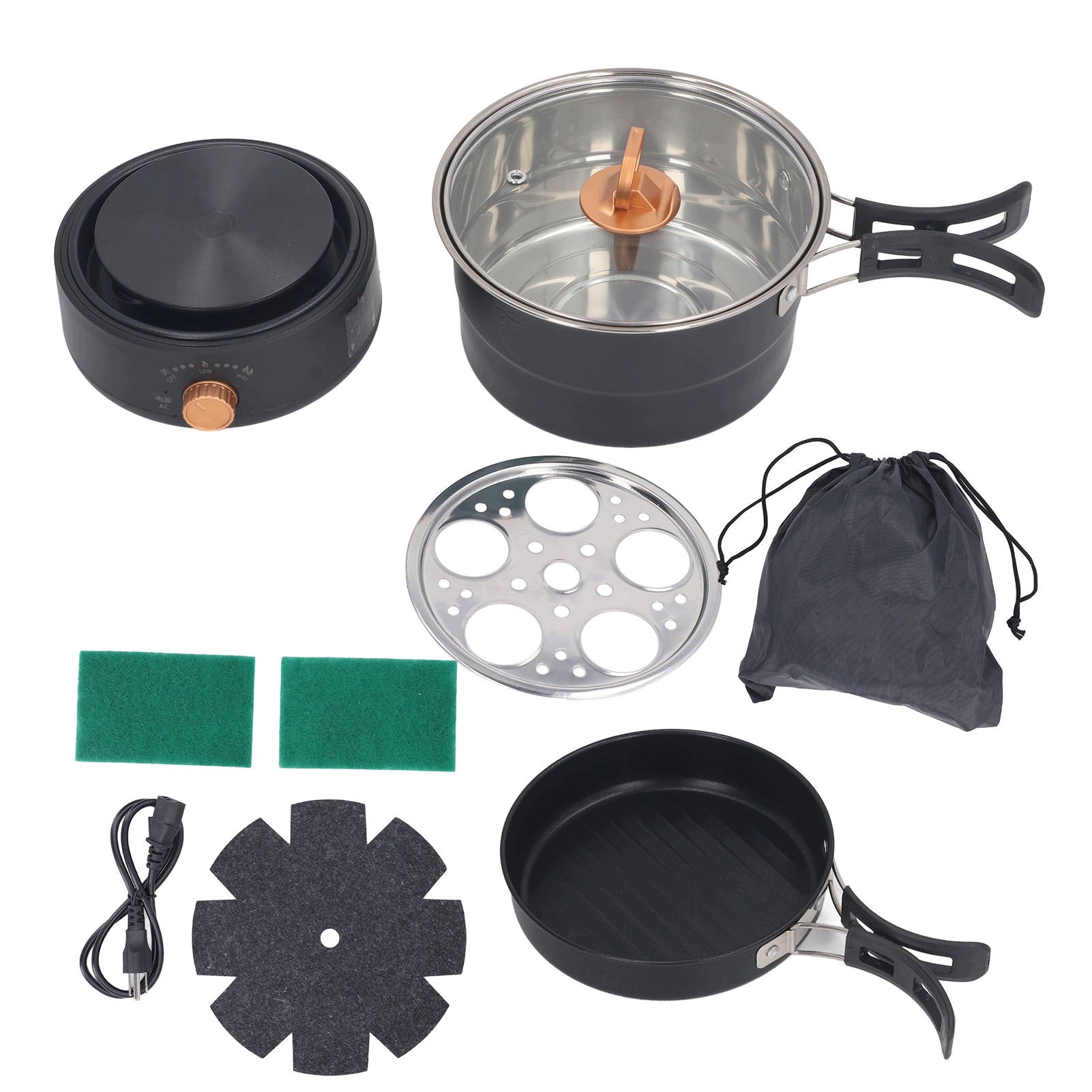 Portable Electric Cooker 500W 1,6L With Folding Handle Hot LU Brand no brand
