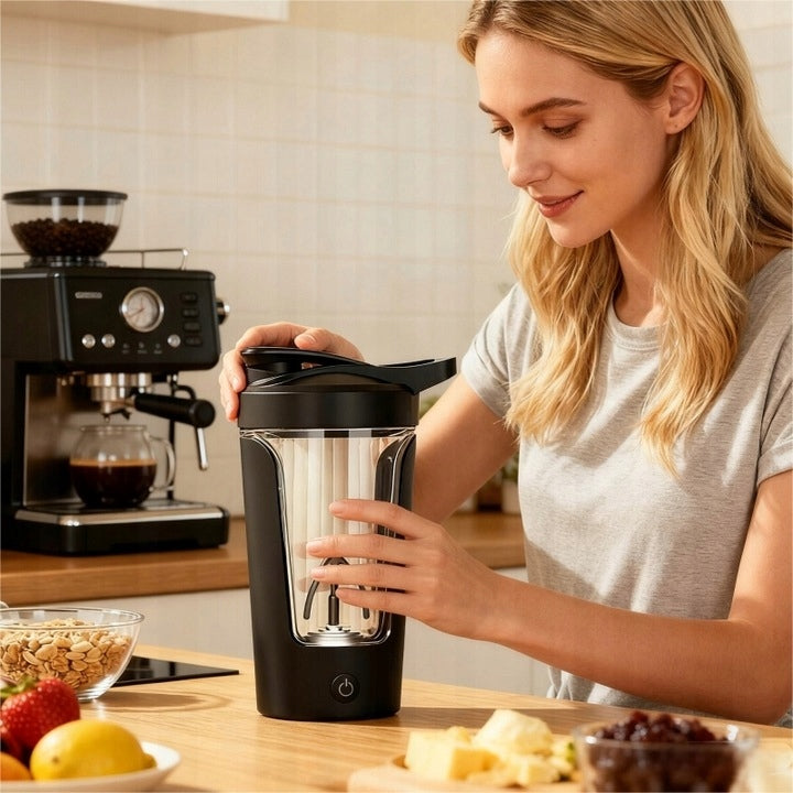 Portable Electric Shaker 350ml, Conditioner Stirrer, USB, 7000W Color black