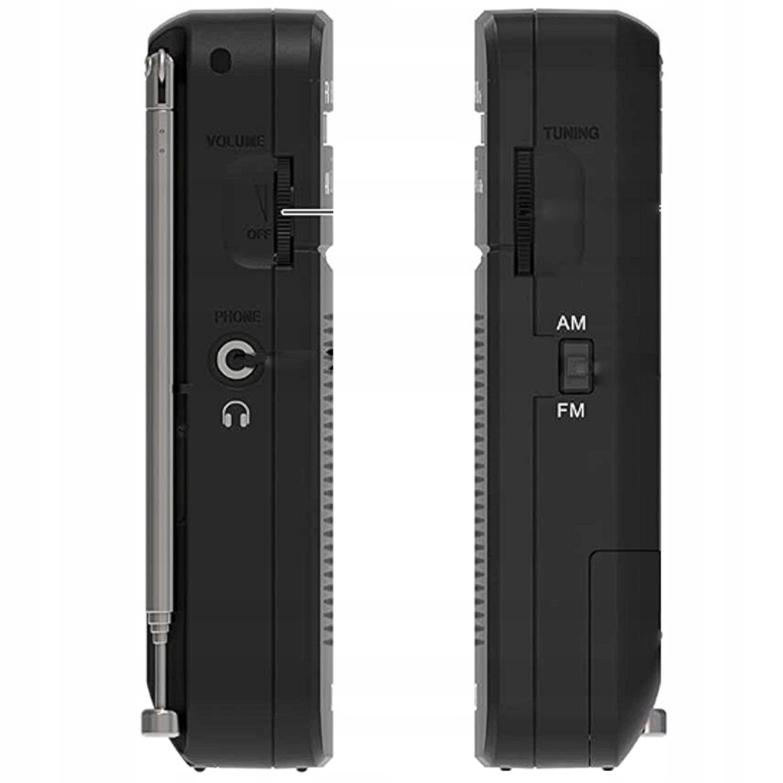 Portable FM radio LTC LEGA pocket BATTERY OPERATED (LTC2029C) black Packaging status original