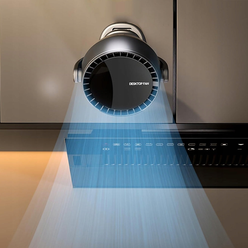 Portable Fan With Clip Wireless Quiet 6 Gears 3600mAh Functions oscillation automatic oscillation tilt angle adjustment
