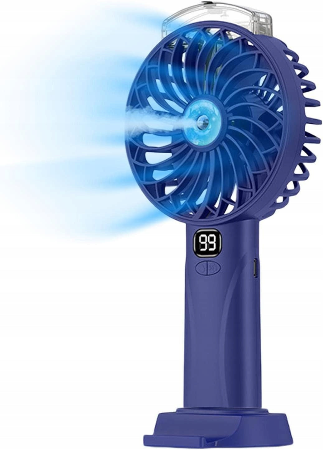 Portable Fan With Mist F106 5-Speed USB LED Humidifier Quiet Power 1.5 W
