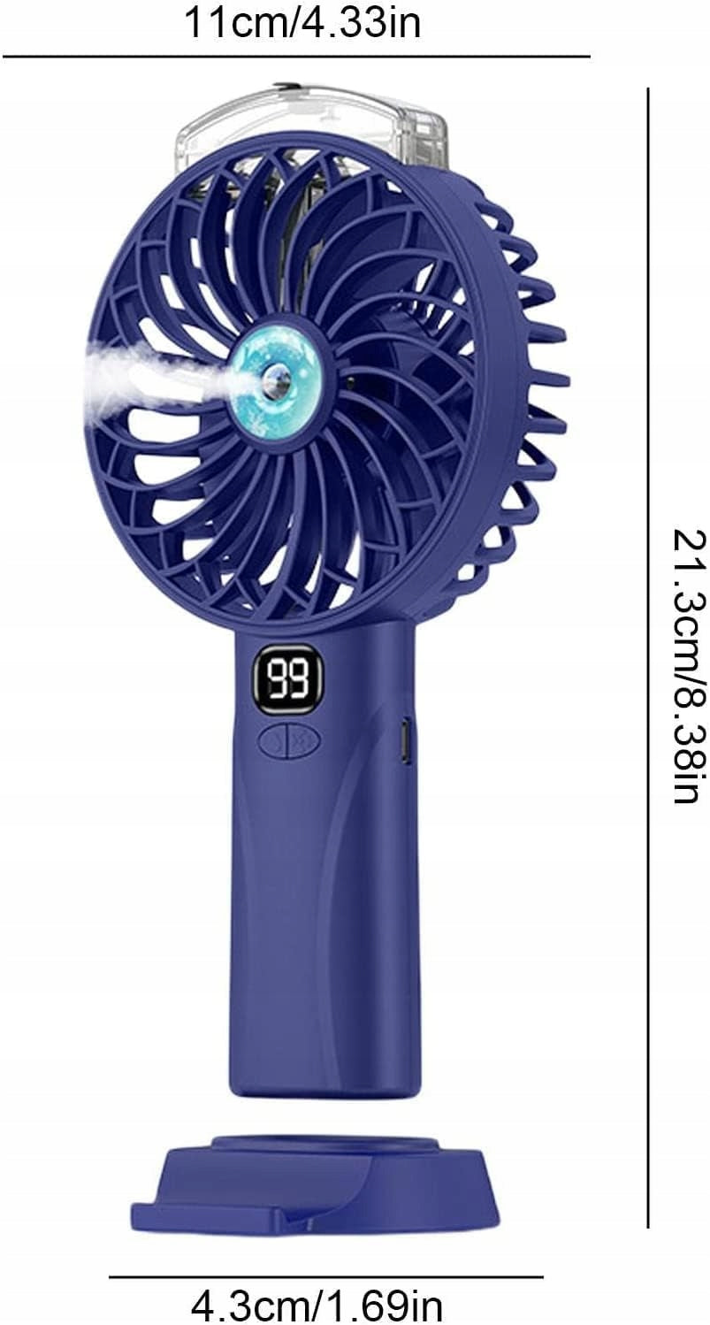 Portable Fan With Mist F106 5-Speed USB LED Humidifier Quiet Range of energy efficiency classes A - G