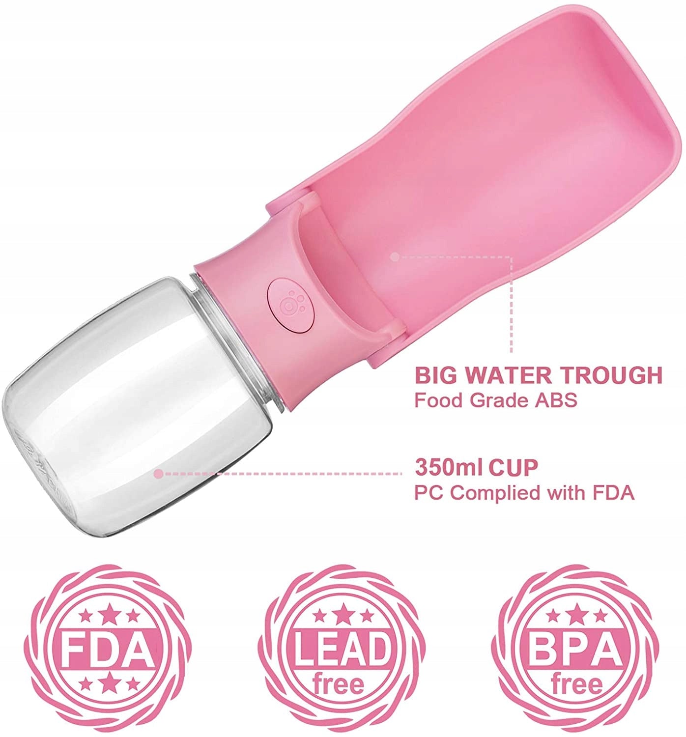 Portable Folding Water Bottles for Dogs 350ml Manufacturer code F017PK00